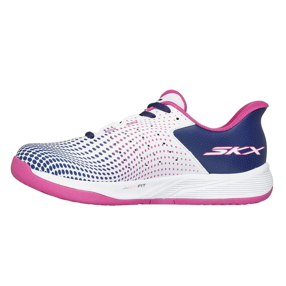 SKECHERS Slip-ins® Relaxed Fit®: Viper Court Reload Women Indoor Court Shoes White - SK108SH633EMTH