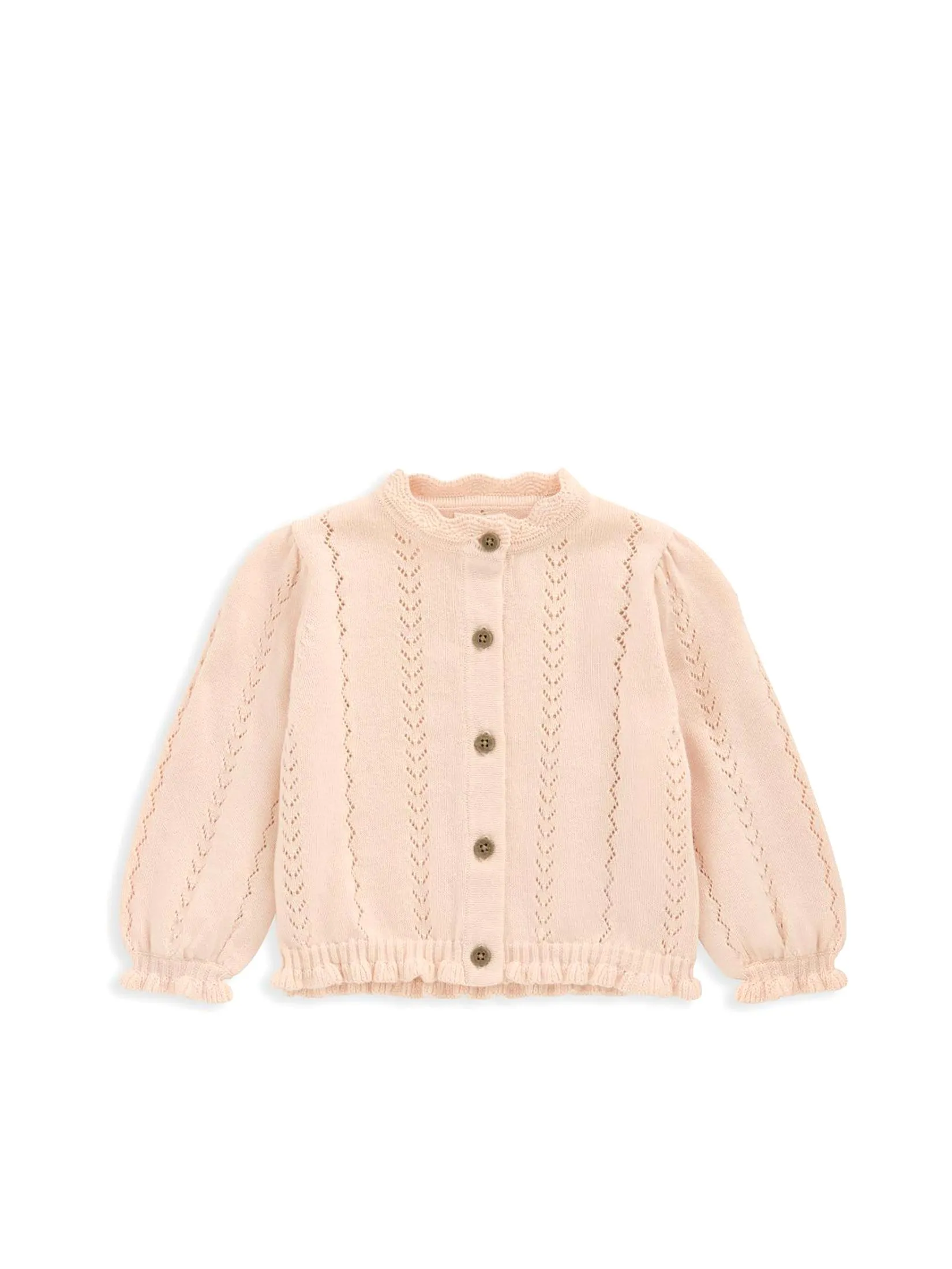 MAMAS & PAPAS Girl Infant Knitted Cardigan Peach