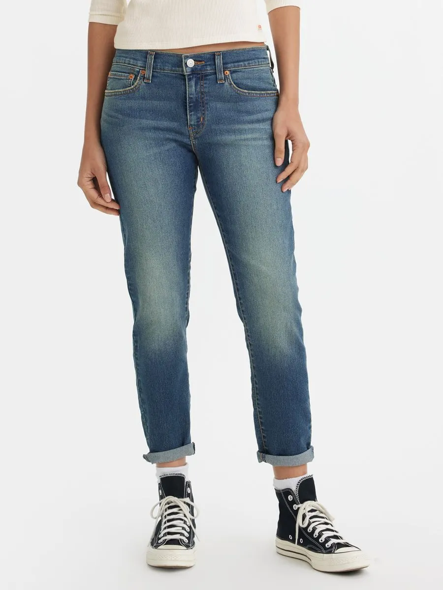 LEVI'S Women's Mid-Rise Boyfriend Jeans Working Late