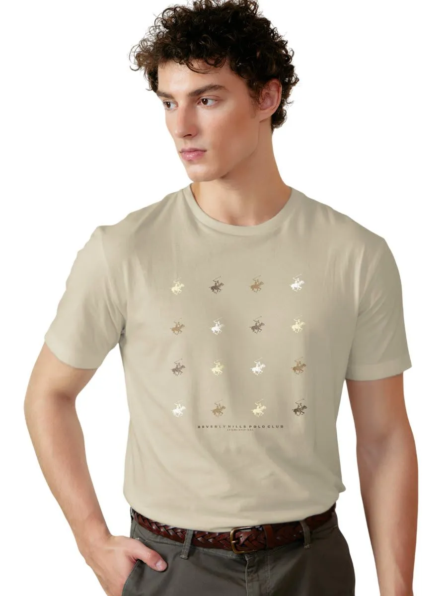 BEVERLY HILLS POLO CLUB Khaki Men T-Shirt REGULAR-FIT Model BNSR295