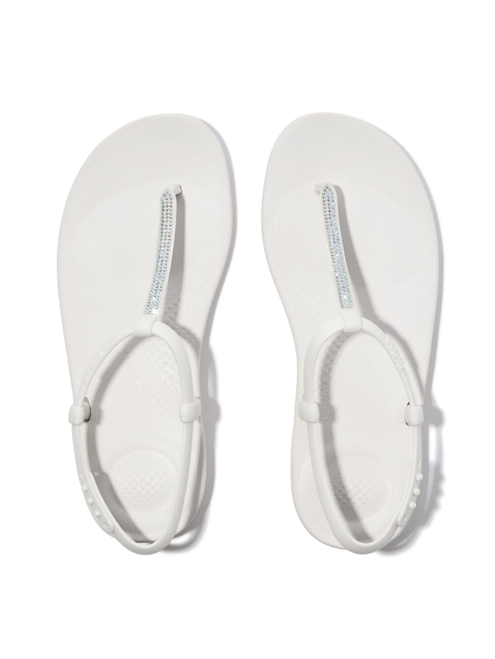 FitFlop™ WOMEN'S IQUSHION SPLASH SPARKLE TSTRAP WHITE