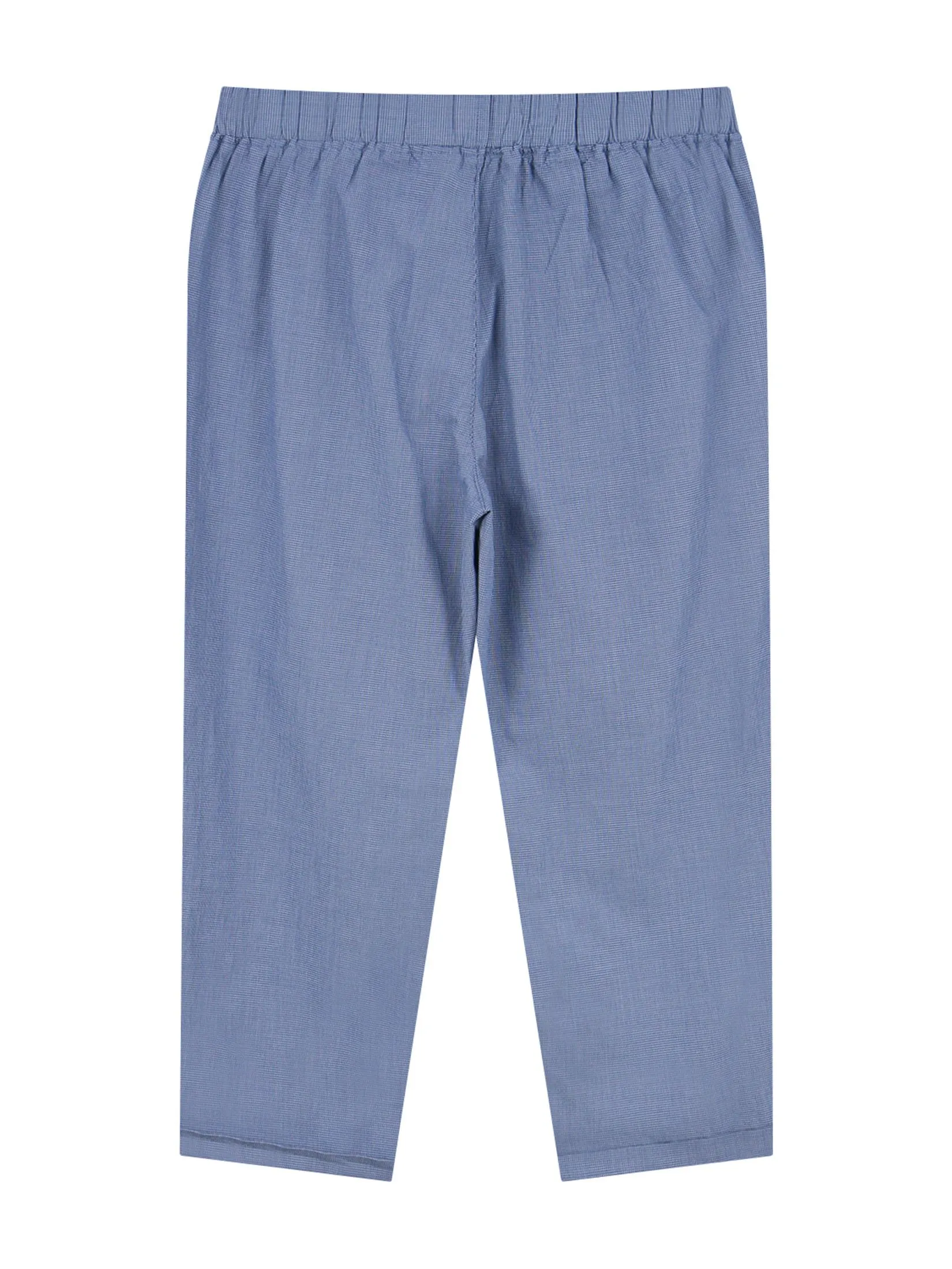 GIORDANO Women's Relaxed Twill Audrey Pants Vintage indigo x White