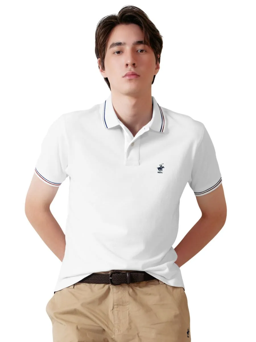 BEVERLY HILLS POLO CLUB White Men Polo Shirts Model BN2A636