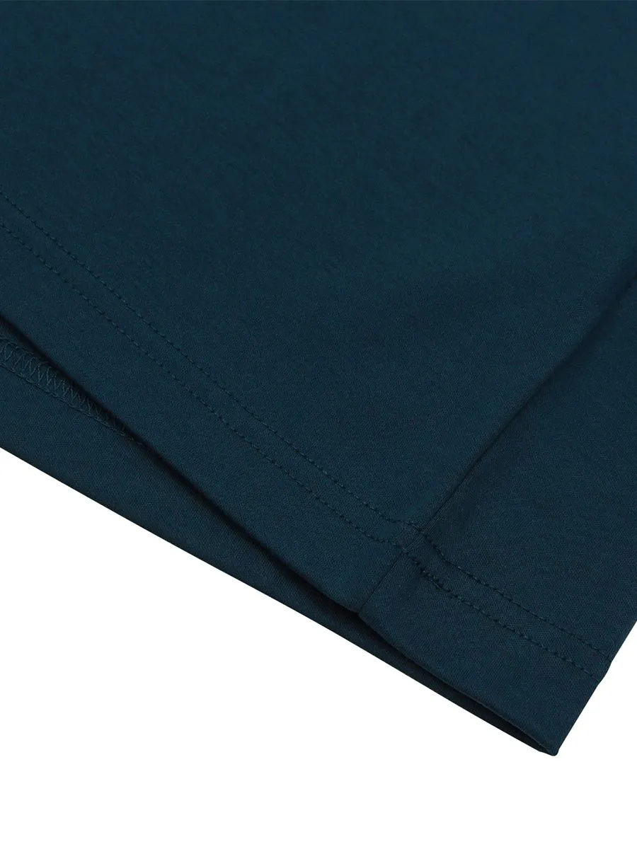 GIORDANO Men's Interlock Embroidery Tee (Liquid Touch)  Emerald green