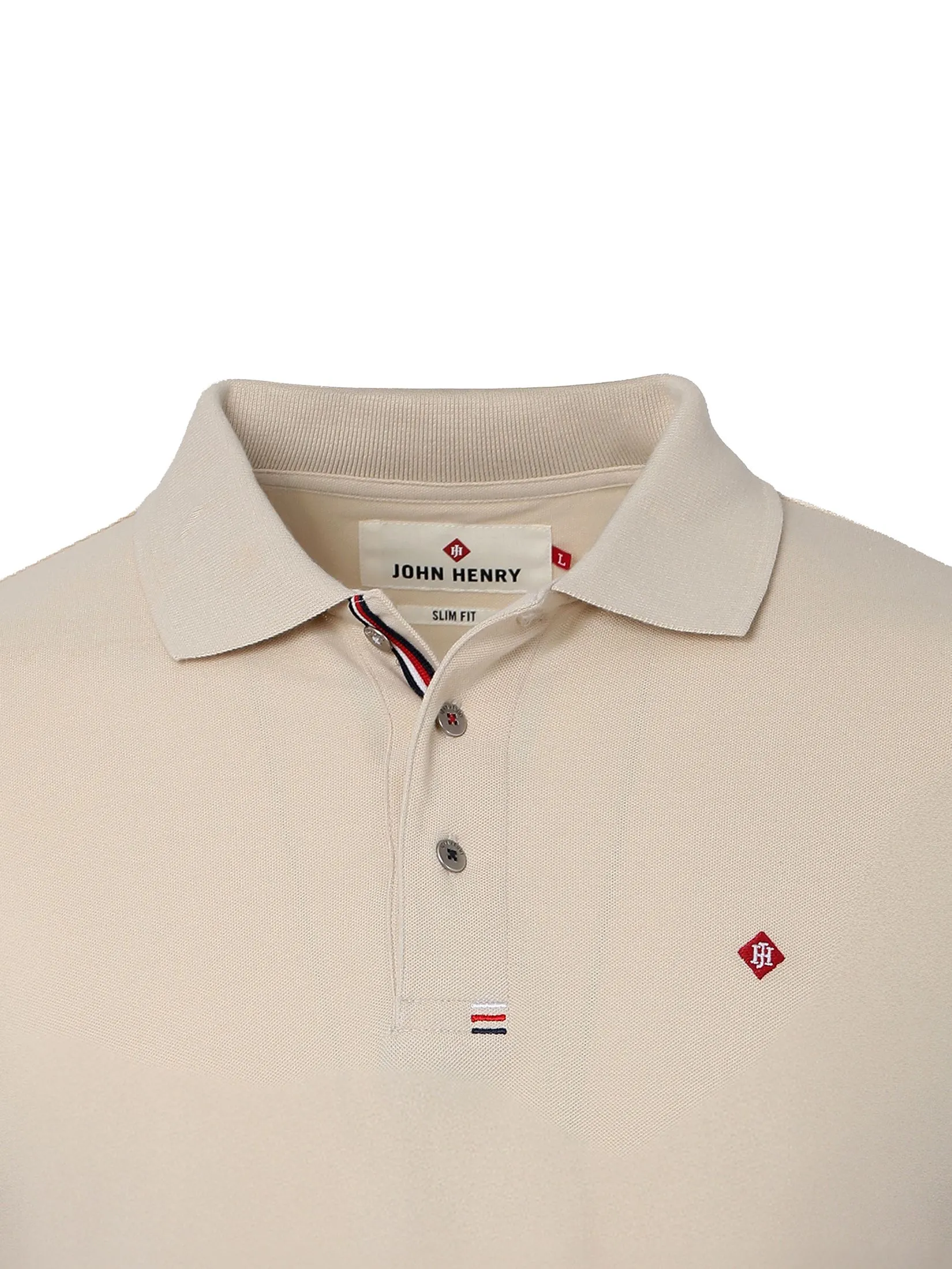 JOHN HENRY Men's Polo (Slim Fit) ESSENTIALS Beige