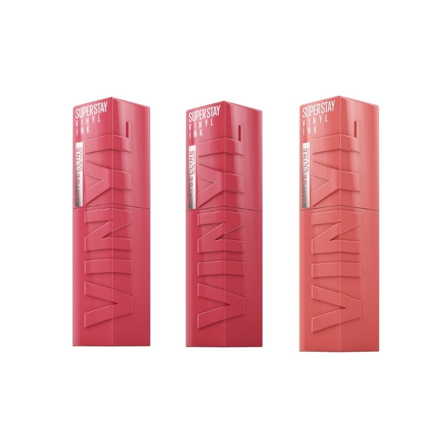 Maybelline Value Pack Super Stay Vinyl Ink 4.2ml. 145+160+100 - 145 Rogue +160 Sultry +100 Charmed