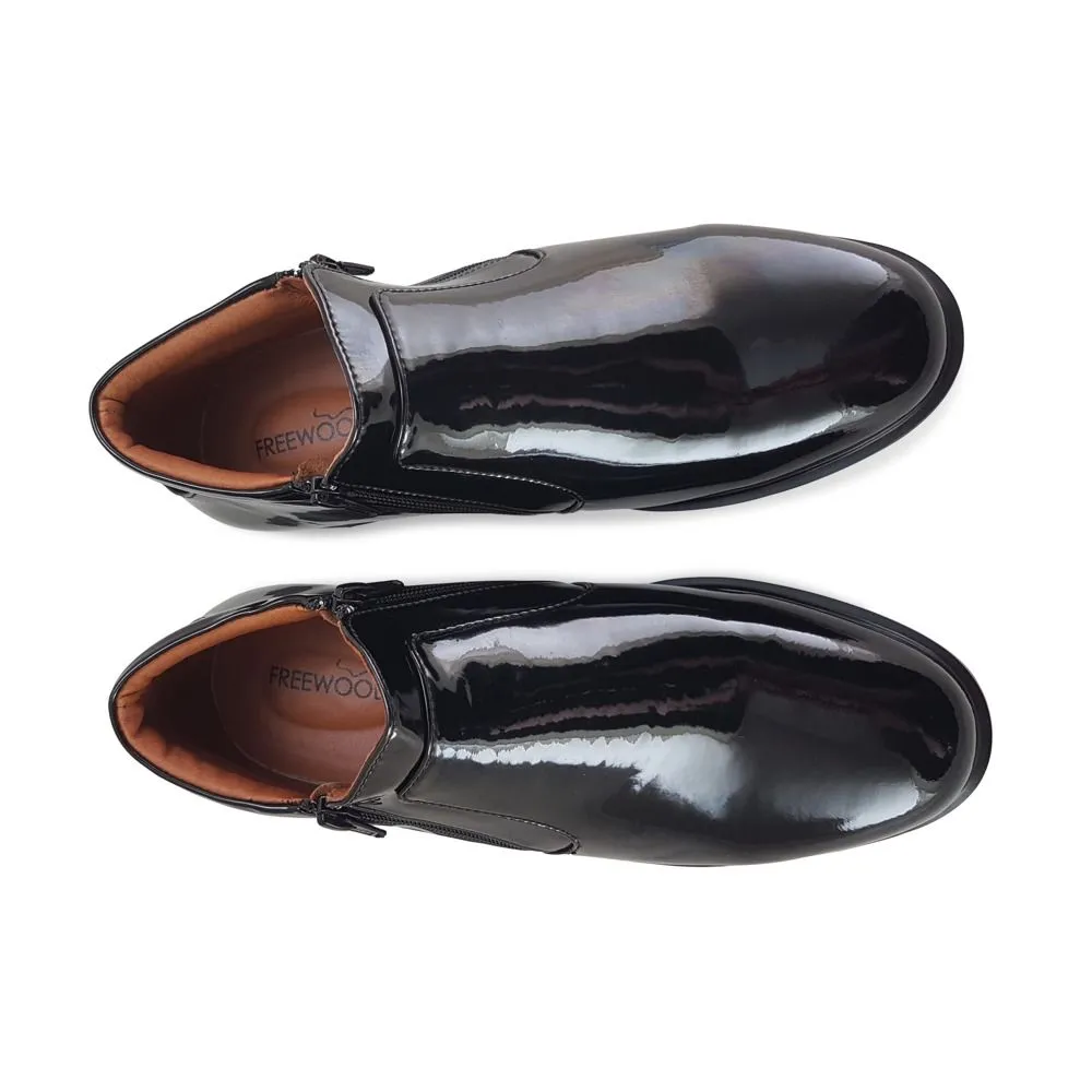 FREEWOOD SHOES Double zips boot-black