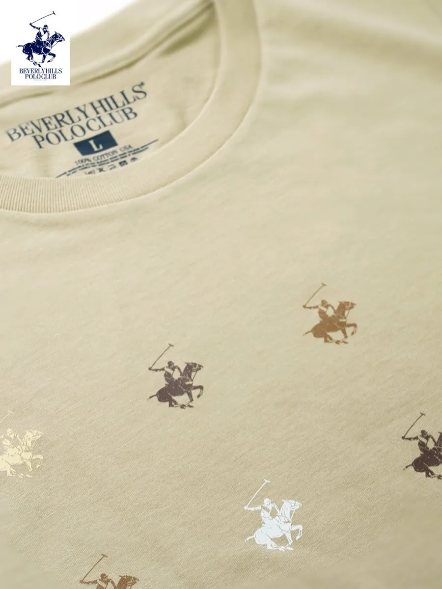 BEVERLY HILLS POLO CLUB Khaki Men T-Shirt REGULAR-FIT Model BNSR295