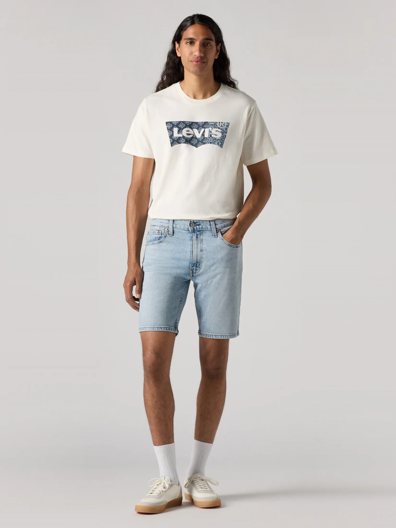 LEVI'S Men s 412 Slim Shorts Light Blue