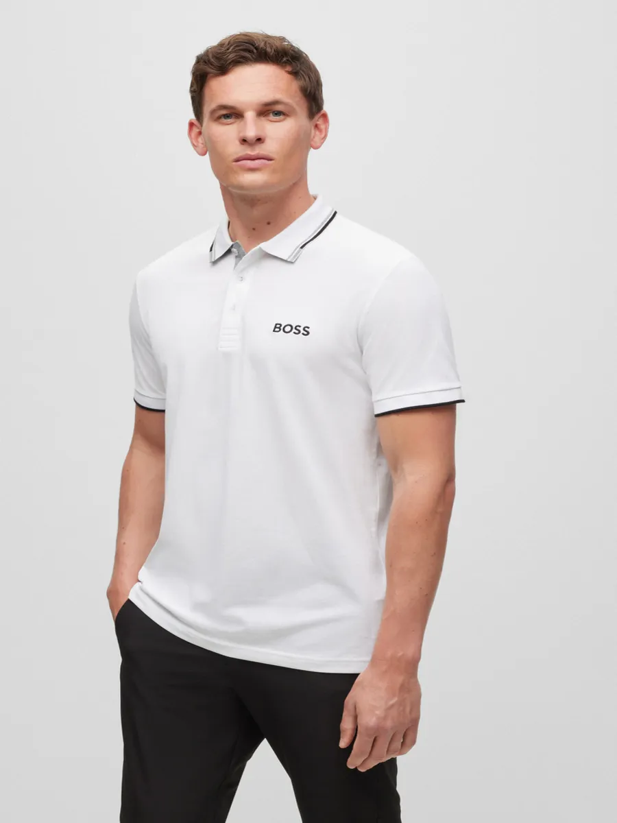 BOSS Men s Polos Regular Fit White