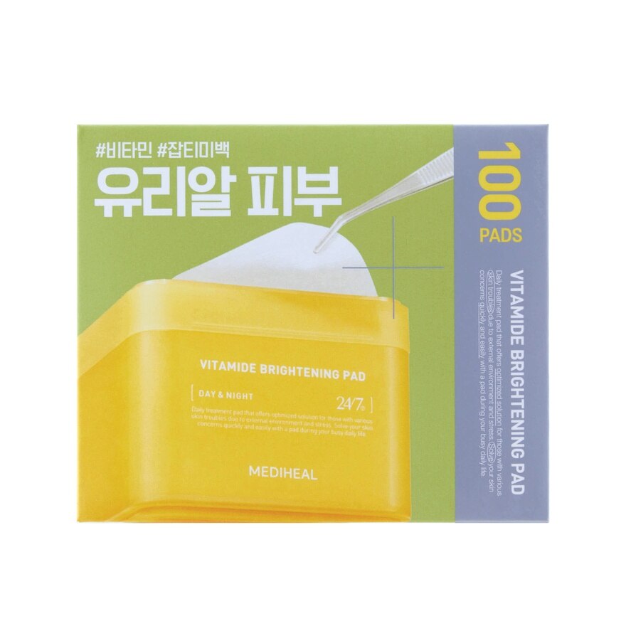 Mediheal Vitamide Brightening Pad 100'S แผ่นบำรุงผิวเฉพาะจุด ผิวกระจ่างใส