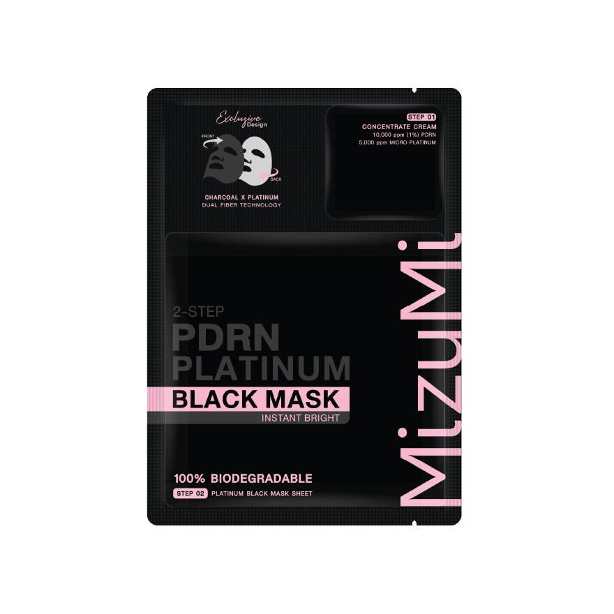 MizuMi PDRN Platinum Black Mask Instant Bright 1'S
