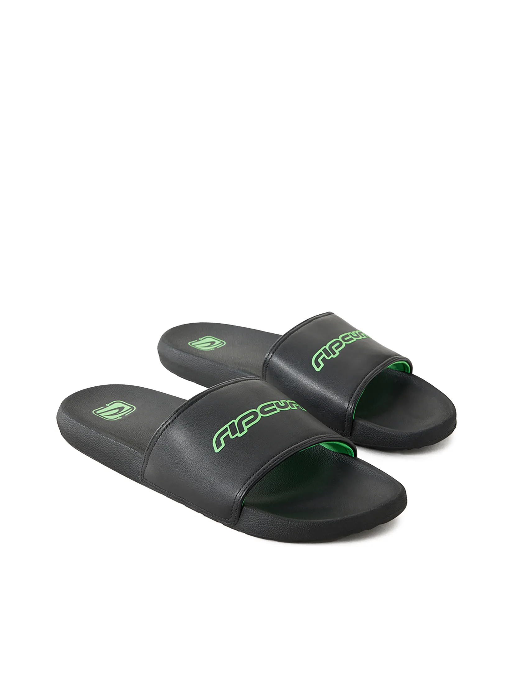 RIP CURL Men Sandals Archive Y2K Slide Open Toe Black/Green