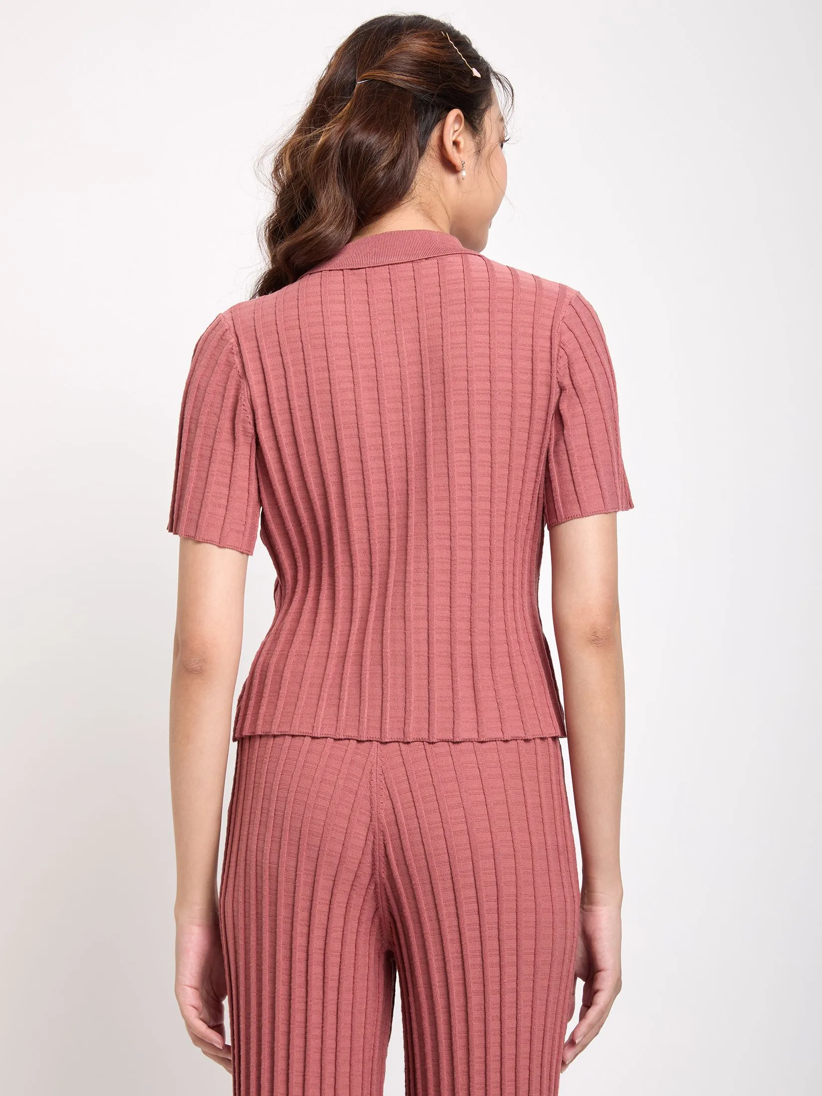 LOLITA Women Top Short Sleeve Textured Knit