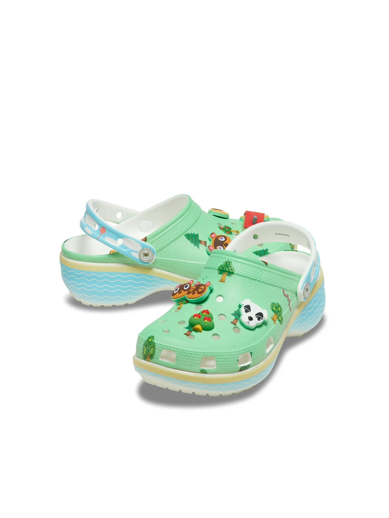 CROCS WOMEN'S ANIMAL CROSSING PLATFORM CLOG  - MULTI