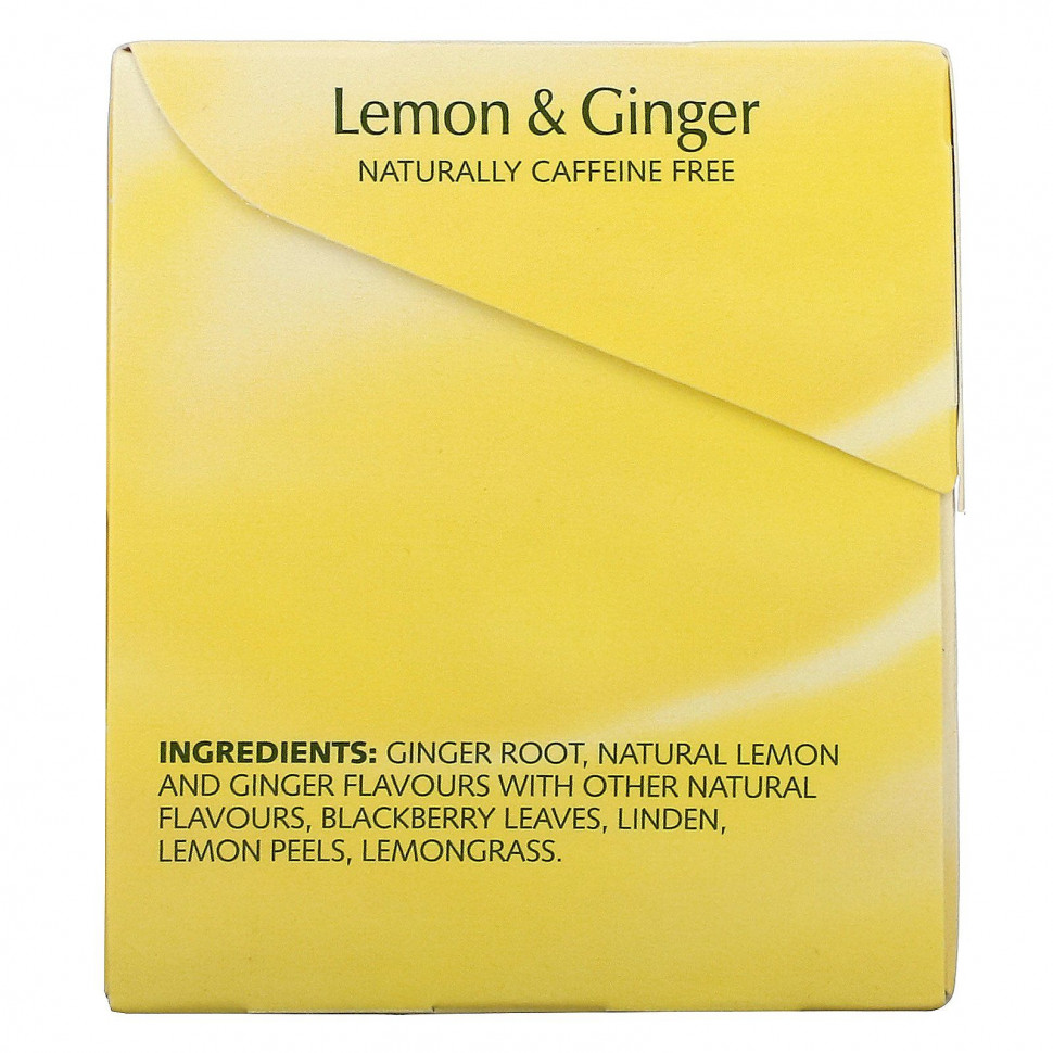 Twinings, Травяной чай, без кофеина, лимон и имбирь, 20 пакетиков, 1,32 унции (37,5 г)