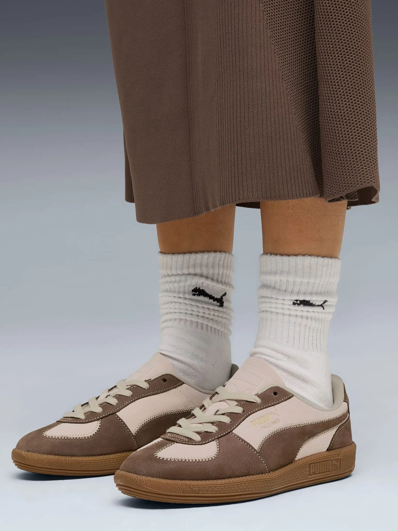 PUMA Women Sneakers Palermo Wine Club Flat Bronze-Gum