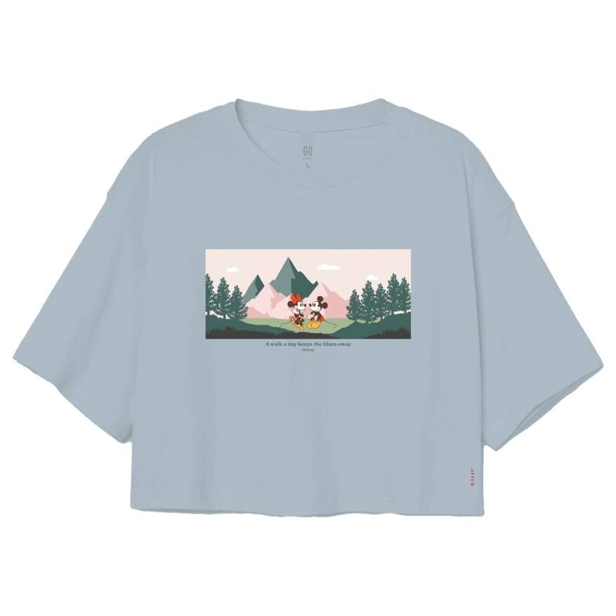 GQ Disney Embrace Motain Crop Blue Size XL - Blue