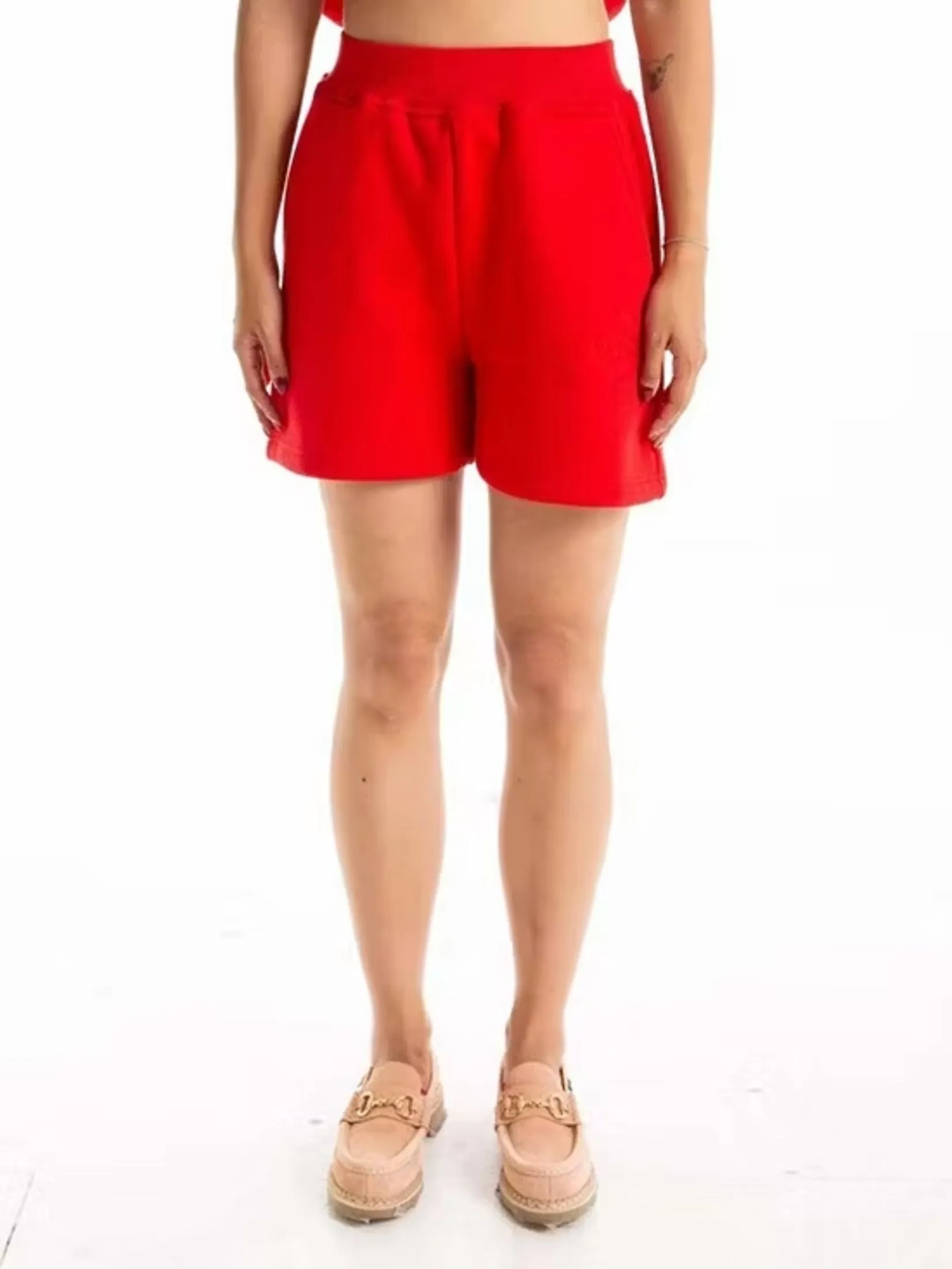 MALBON GOLF BILLIE SWEATSHORTS IN RED