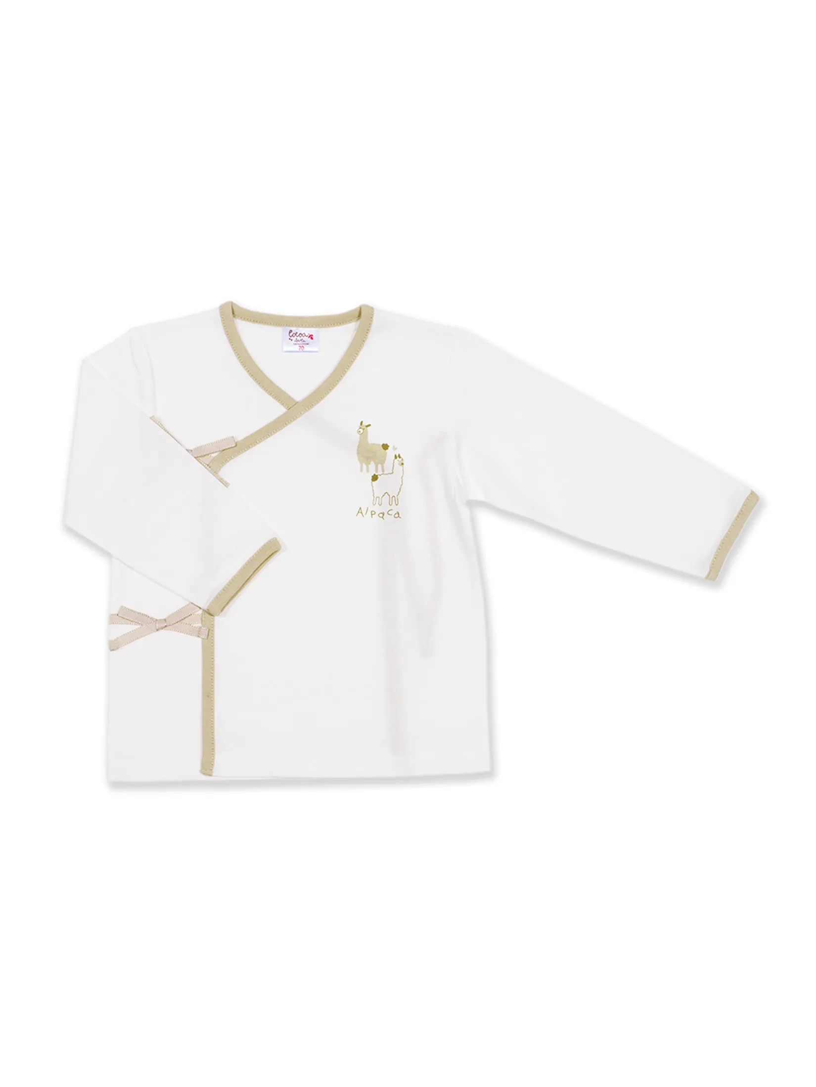 AUKA Brown,Infant Long-sleeved Wrapper Vest  ,Auka Cocoa Alpaca.