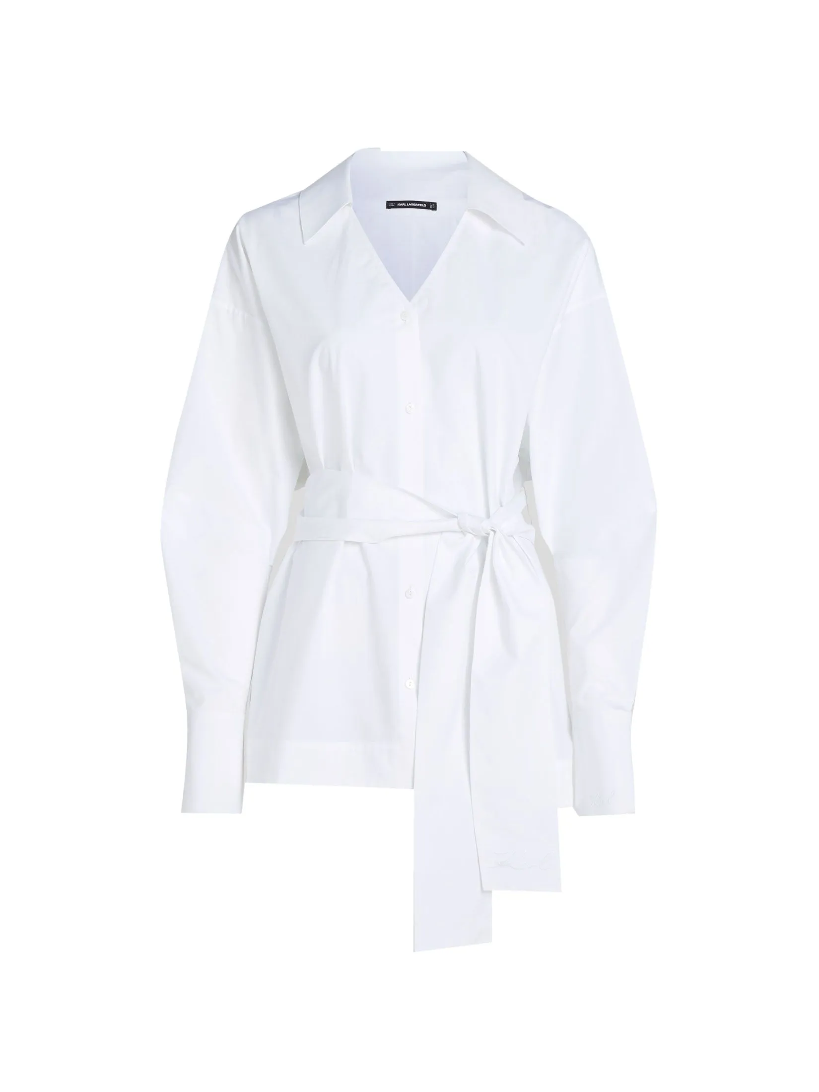 KARL LAGERFELD POPLIN FASHION SHIRT WHITE Size - 38 EU