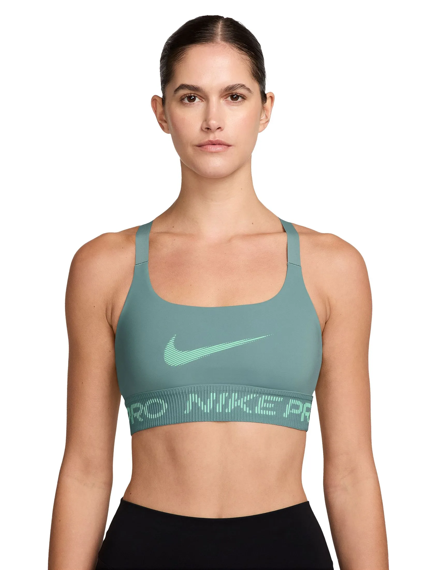 NIKE Women Sport Bar Pro Light-Support Non-Padded IF3974-017 Cannon/Mint Foam/White Size - L