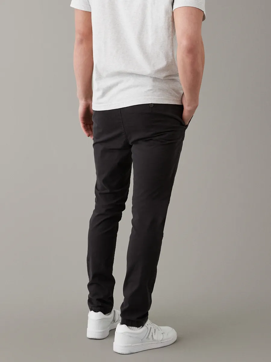 AMERICAN EAGLE MEN 4804 LIVED IN SKINNY KHAKI 001 BLACK