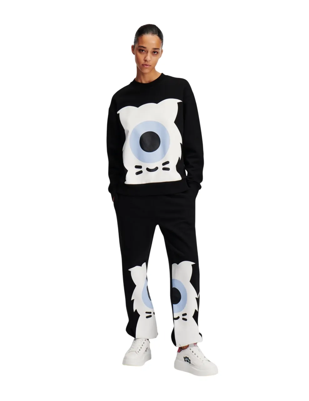 KARL LAGERFELD KLXDD RELAXED WOMEN SWEATPANTS BLACK