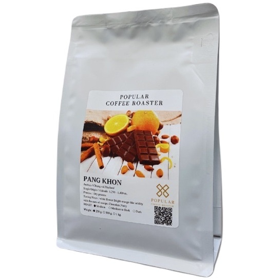 Зерновой кофе с апельсиновым вкусом из провинции Чанг Рай Pang Khon 3 вида обжарки