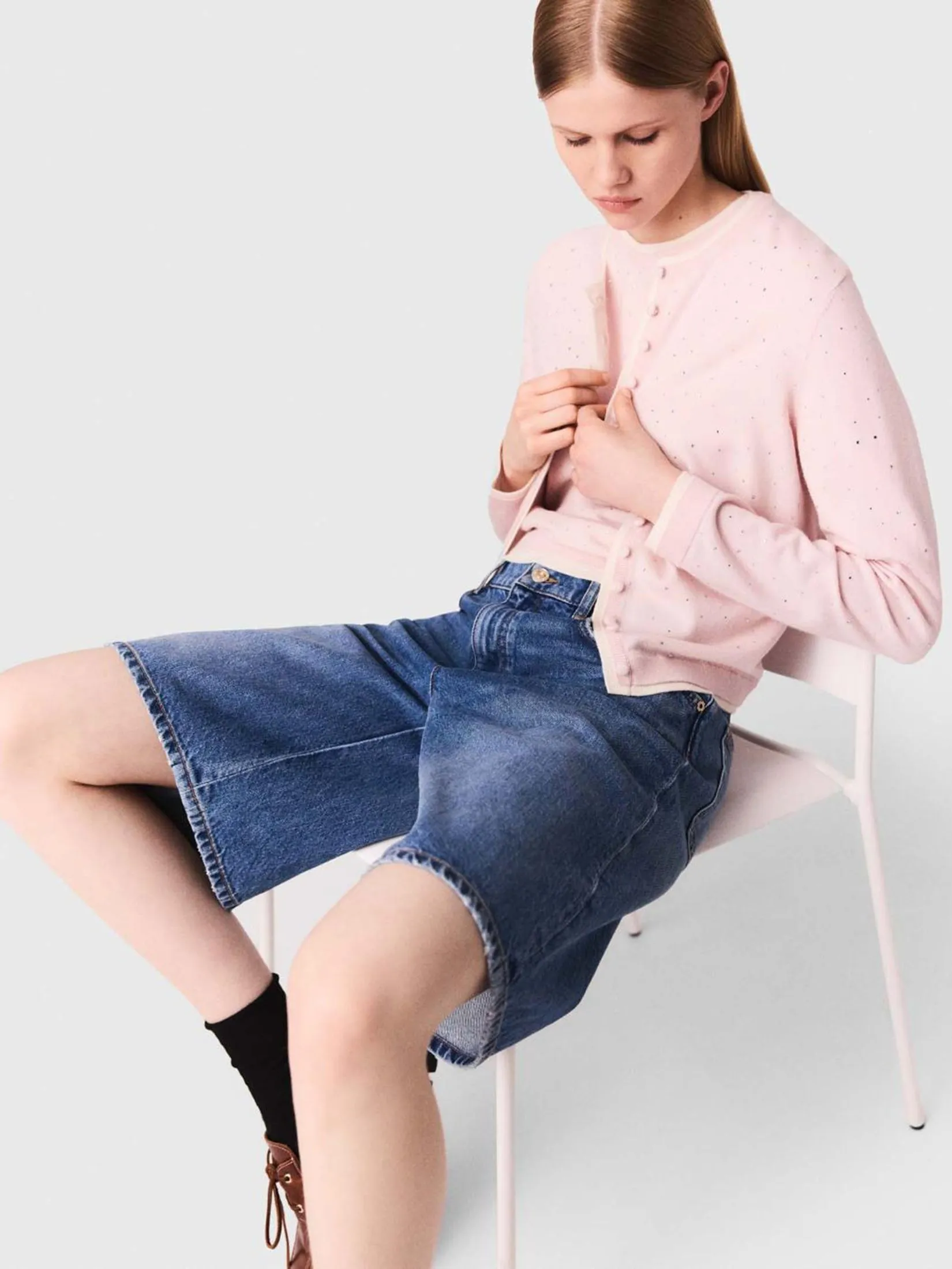 MAJE Women Cardigan Rhinestones