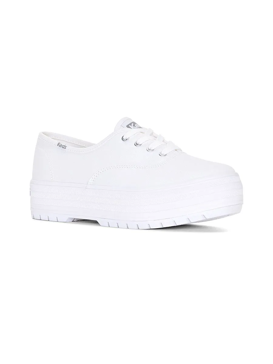 KEDS Women The Platform Lug Canvas Off White