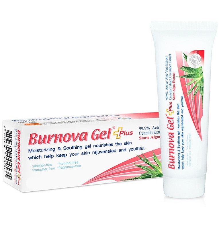 Гель для лица и тела с алоэ вера и водорослями Burnova Gel 70 гр
