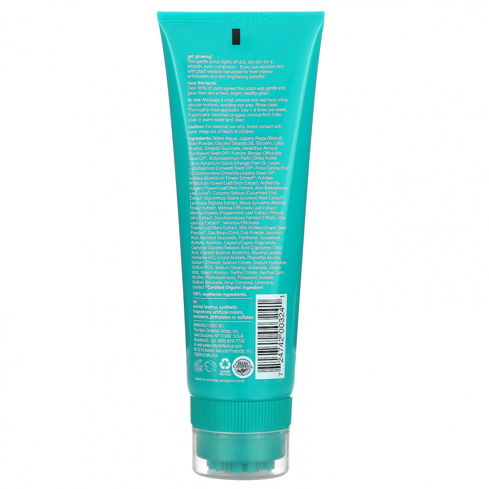 Alba Botanica, Even & Bright, ферментный скраб со швейцарским альпийским комплексом, 113 г (4 унции)