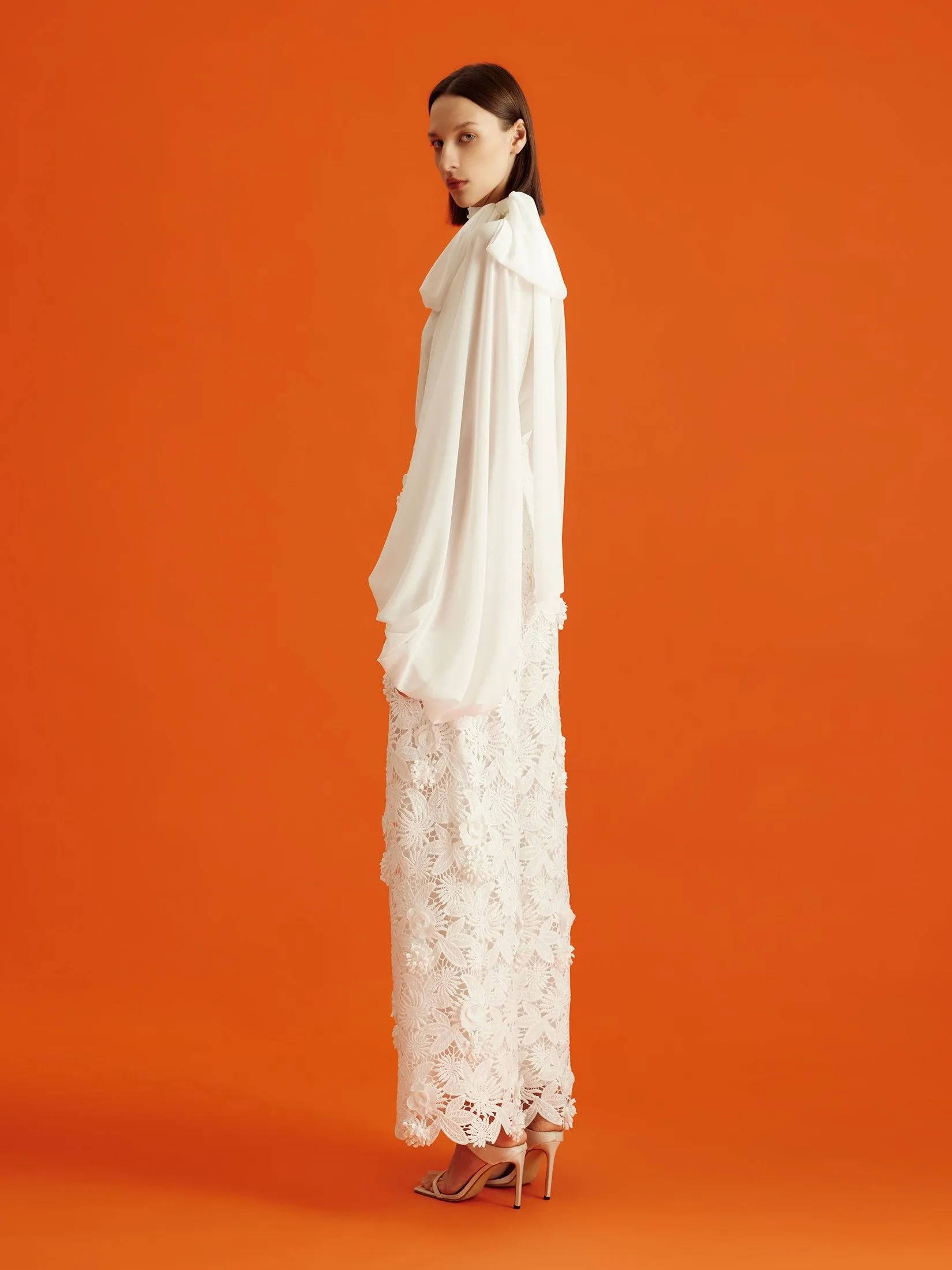 ASAVA ( AW24 )Daniella Floral-lace Women Culotte Pants White