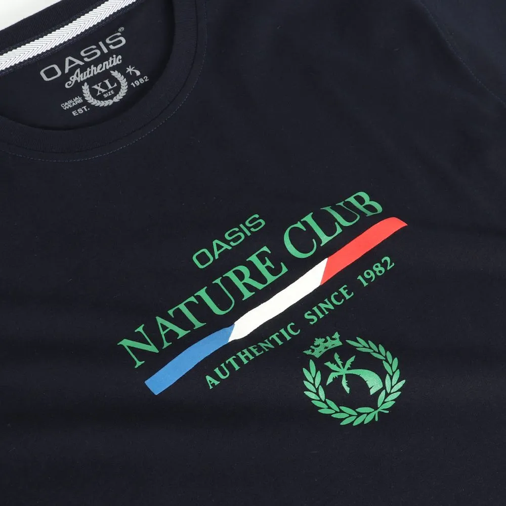 OASIS Navy Blue T-shirt Short sleeved