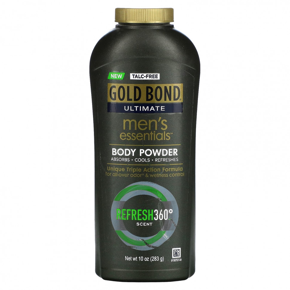 Gold Bond, Ultimate, мужская пудра для тела Essentials, освежающий запах, 283 г (10 унций)