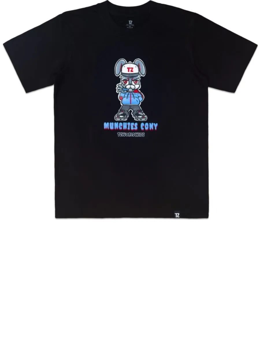TZ WORLDWIDE MEN T-SHIRT TZ MUNCHIES CONY SHORT SLEEVE BLACK Size - L