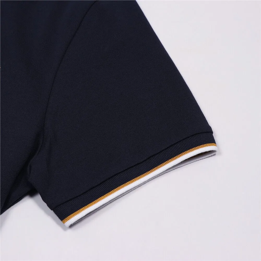 GIORDANO Navy Blue Men's Solid Polo