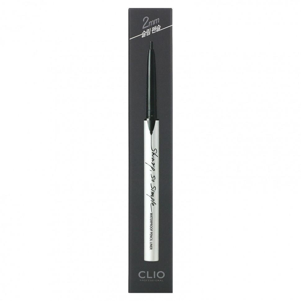 Clio, Sharp, So Simple, водостойкая подводка для карандашей, 01 черный, 0,14 г (0,004 унции)