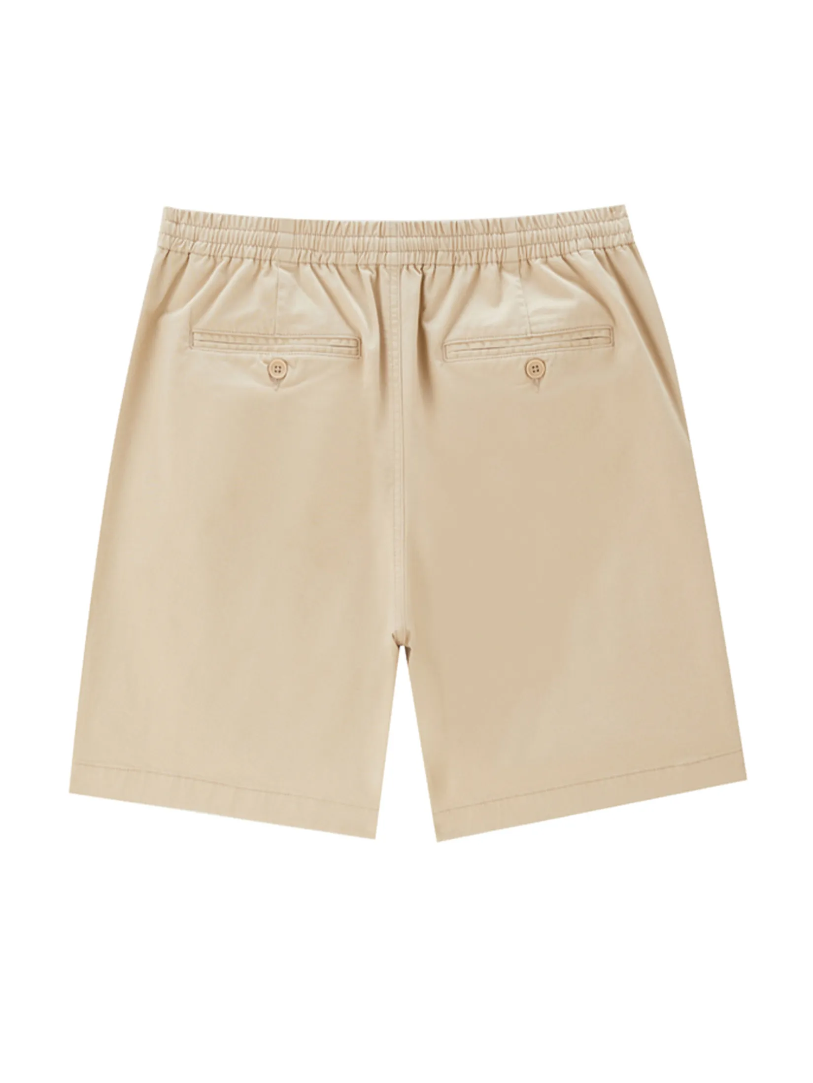GIORDANO Men s Online Exclusive Twill Elastic Waist Pleat Shorts (Korea) Khaki