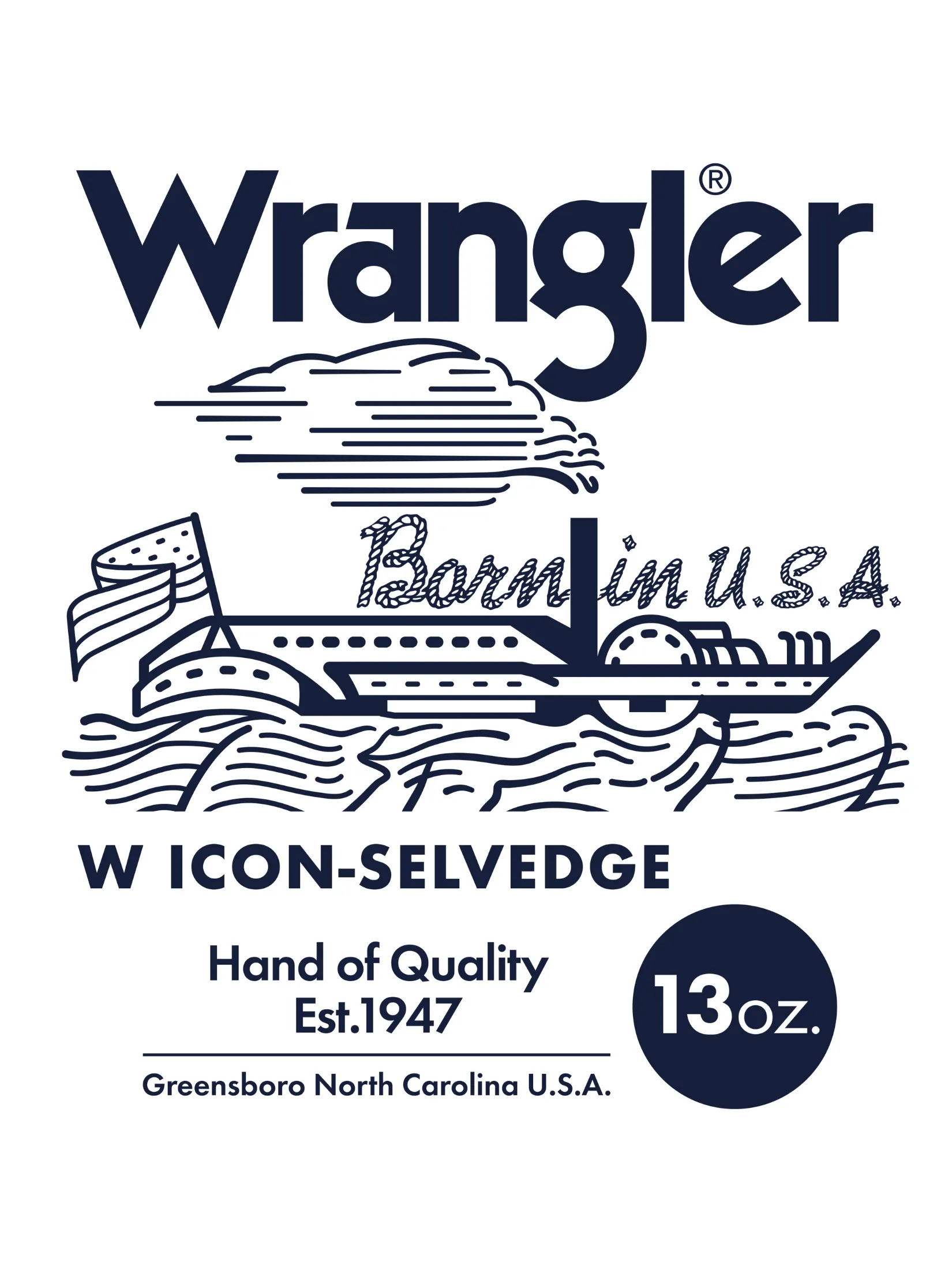 WRANGLER Men's Jeans (Red Selvedge)  Casey Jones Collection Mid MWZ Fit Dark Indigo