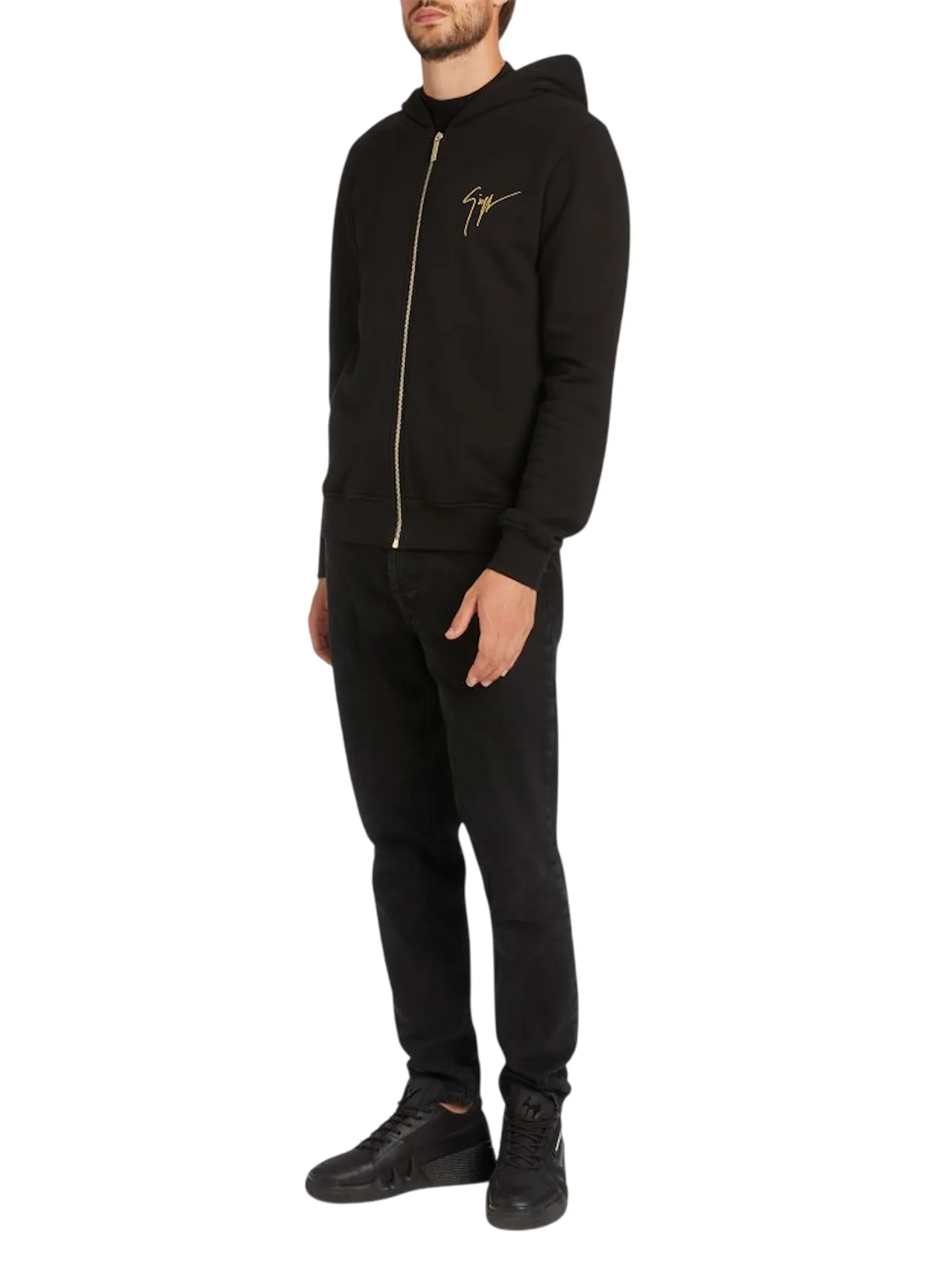 GIUSEPPE ZANOTTI MEN THE HOODIE LR-17 NERO BLACK