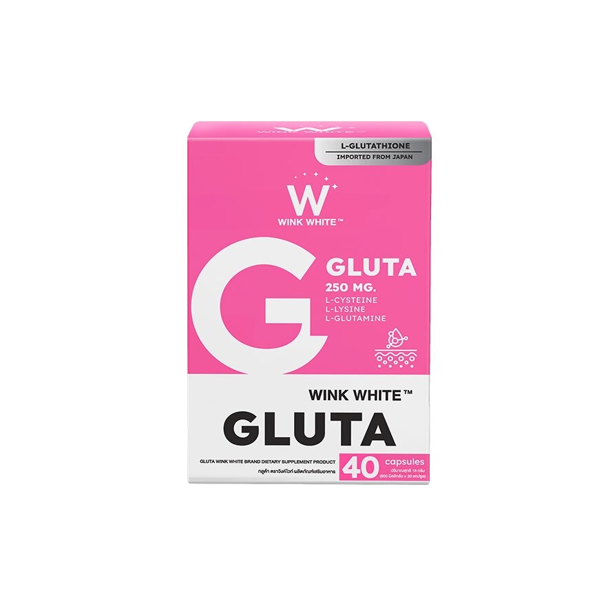Wink White Glutathione 250 mg. 40 Capsules