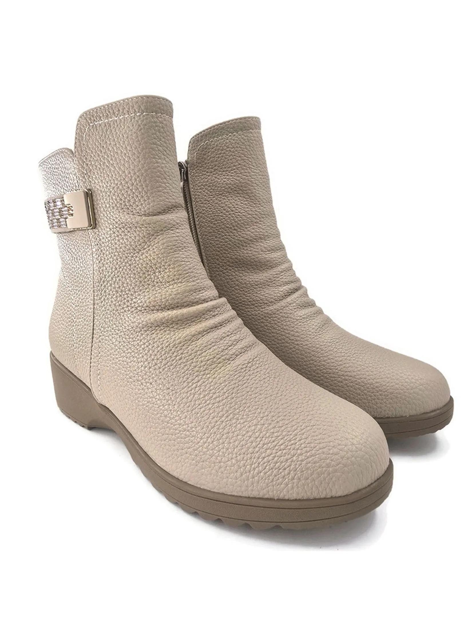 KLIN Woman Wedge Boots Beige