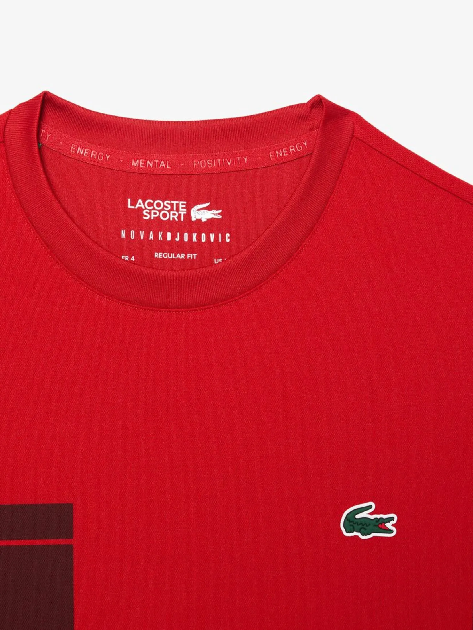 LACOSTE Lacoste Tennis x Novak Djokovic T-shirt Red