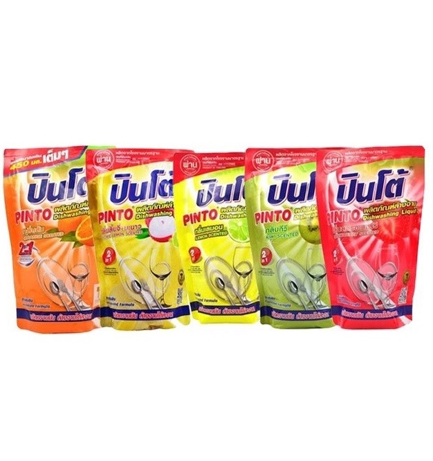 Средство - гель для мытья посуды Pinto 450 мл 5 ароматов