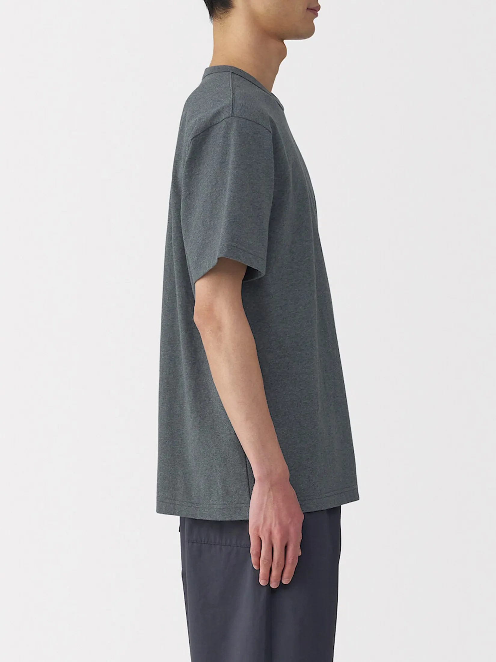 MUJI Men T-Shirt Short Sleeve Heavy Weight