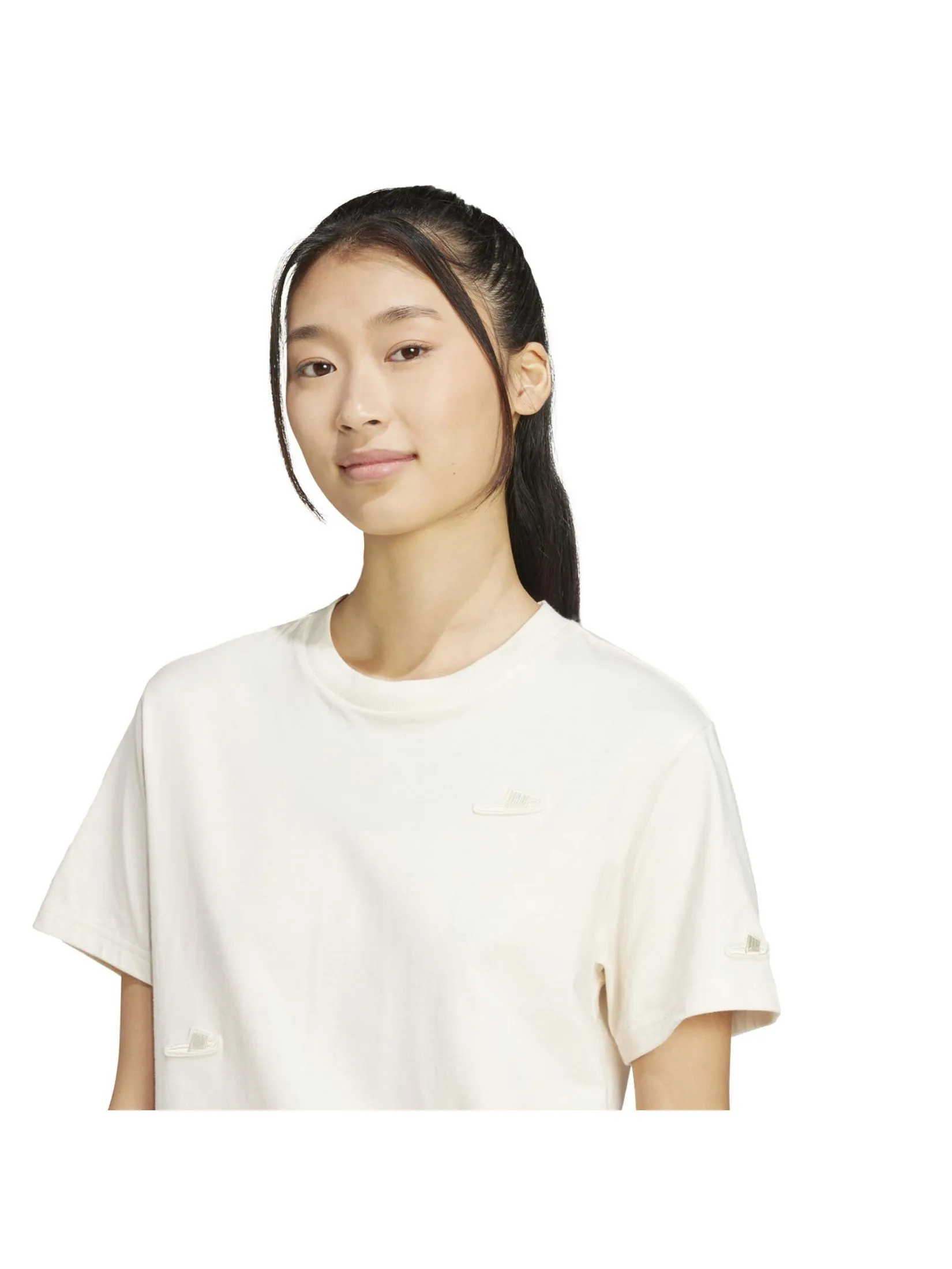 ADIDAS Women T-Shirt Lounge Slide Graphic Wonder White