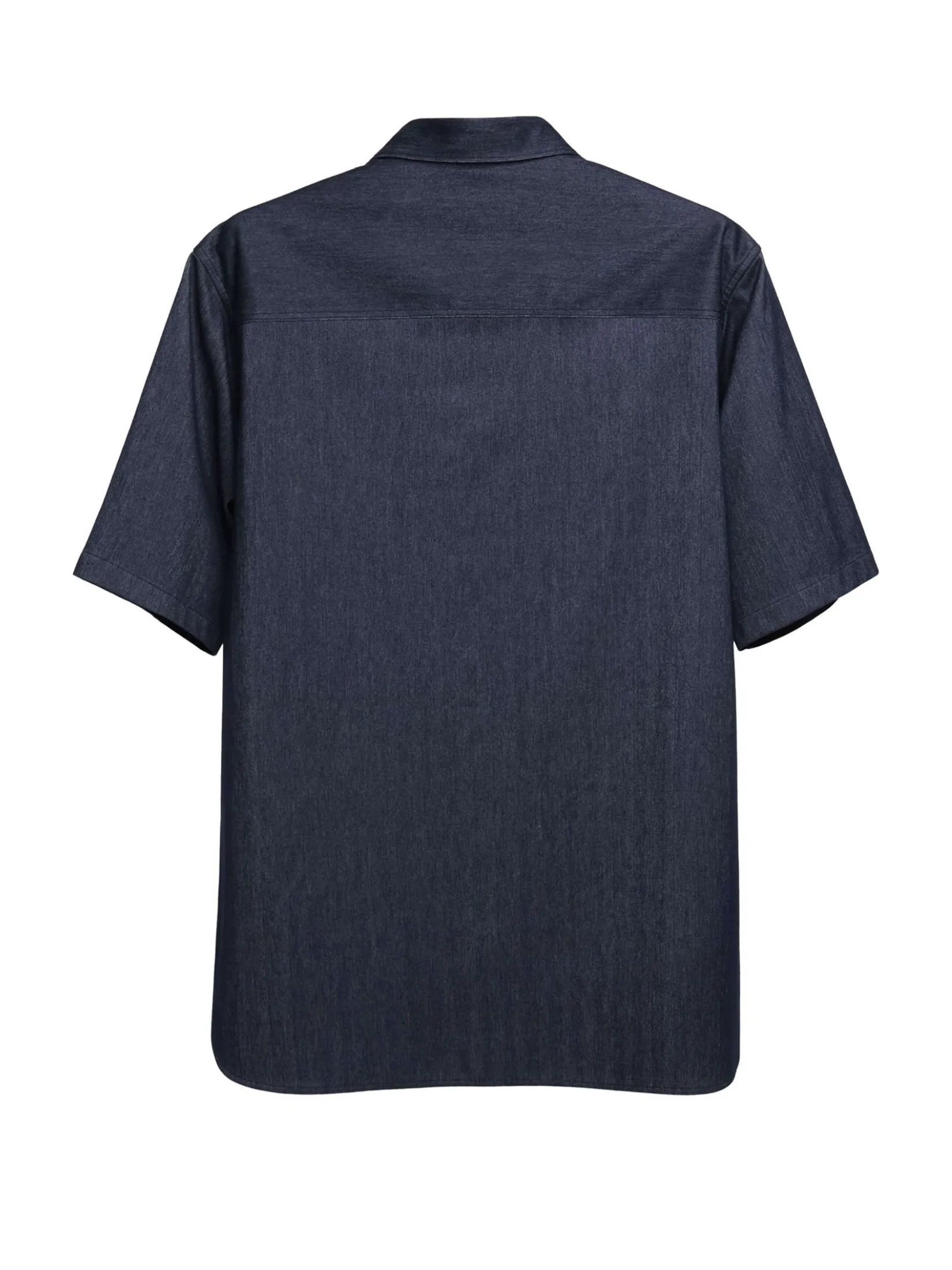 TAKEO KIKUCHI MEN NAVY COTTON POLYESTER JERSEY SS SHIRT