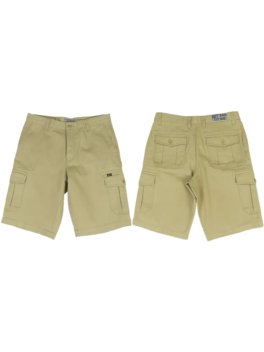 BOVY MEN S CARGO-SHORT PREMIUM COTTON KHAKICREAM